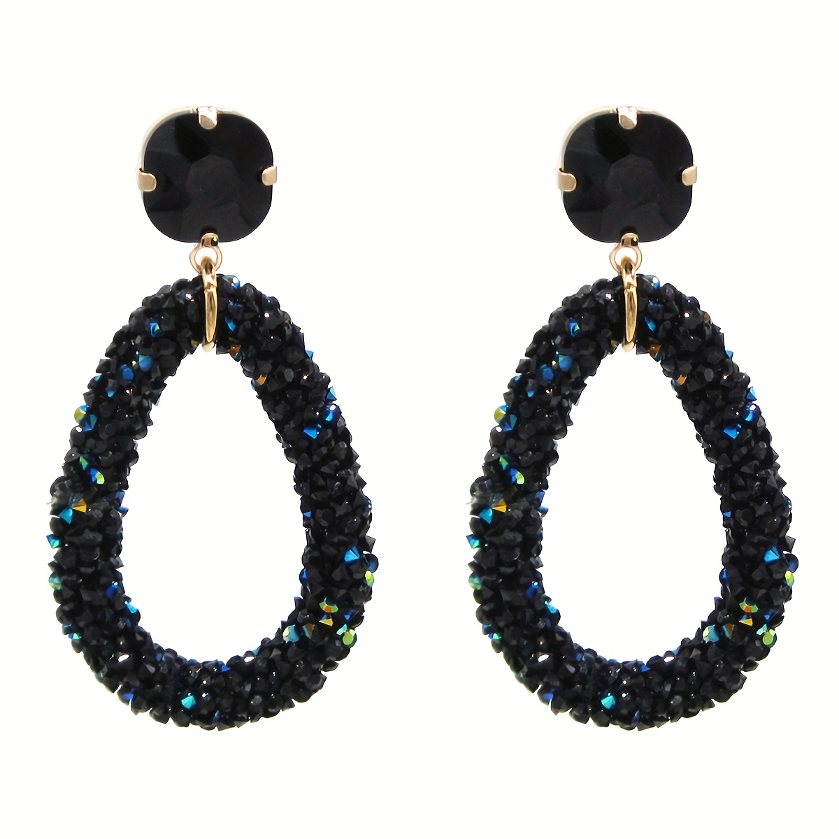 Retro Boho Rhinestone Dangle Earrings
